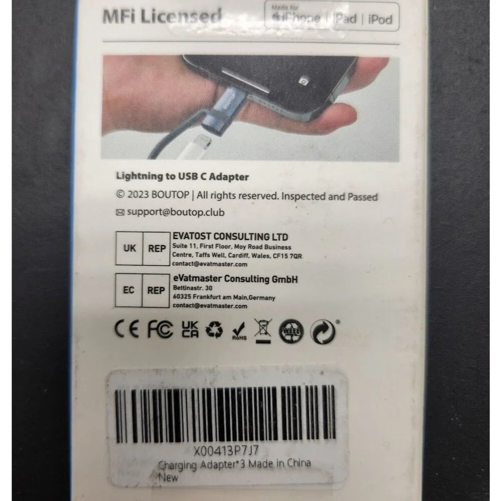 Boutop Lightning To USB C Charging Adapter MFI Licensed 3 Units Included Ipad